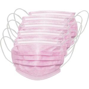 50 stuks roze mondkapjes mondmaskers