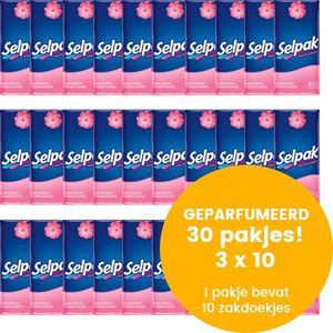 Selpak papieren zakdoekjes, tissues, geparfumeerd, 4-laags, voordeelverpakking, 10 zakdoekjes per pakje, 30 pakjes!