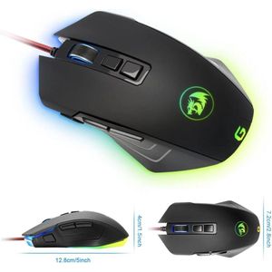 T-DAGGER Gaming Muis - Computer Muis Bedraad - Zwart - 10000 DPI
