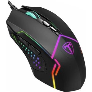 T-Dagger Supreme Game - Optische - Game Muis Bedraad 4800 DPI - Rapid Fire MOBA+MMO - RGB Verlichting