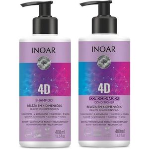 Inoar 4D Shampoo en conditioner ( 2 x 400 ml )