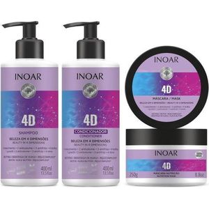 Inoar 4D shampoo, conditioner en mask ( kit )
