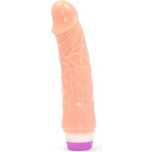PleasureBox high power realistische penis vibrator dildo met aders vlees kleur