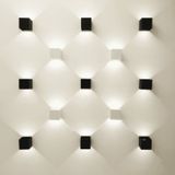 Bewonen Njoy Cube wandlamp LED 6W IP20 - zwart