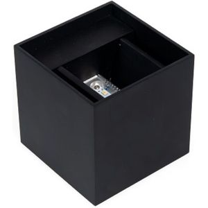 Bewonen Njoy Cube wandlamp LED 6W IP20 - zwart