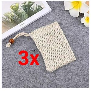3x Scrub Washandjes - biologisch - hennep - garen - scrub handschoen - peeling lichaam - hamam - kessa - kese - glove - zeep- zeepzakje- hammam - bio - douche - bad - sauna - douchegel - shower - scrubhandschoen