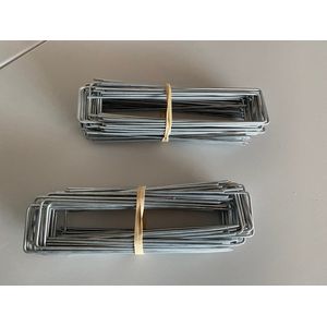 Gronddoekpen / Anti-Worteldoek Haken 20 x 5 x 20 cm ZINK / 100 STUKS !