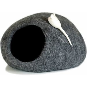 Catcave van vilt - antraciet - huisdieren - katten - kattenmand
