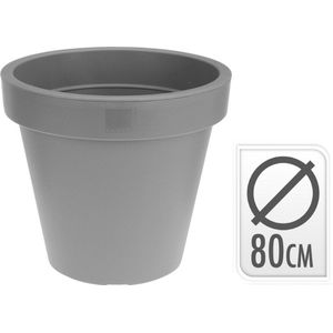 Plantenpotten Ek - Bloempot Ek Rond Dia 80cm Grijs