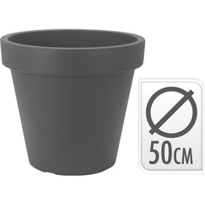 Plantenpotten Ek - Bloempot Ek Rond Dia 50cm Antraciet