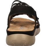 Rieker - Dames Sandalen - Imitatieleer - Zwart - Comfortabel