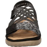 Rieker - Dames Sandalen - Imitatieleer - Zwart - Comfortabel