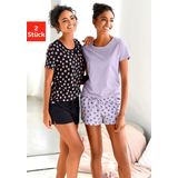 Vivance Dreams Shorty, (4 tlg., 2 Stück), mit Sternedruck