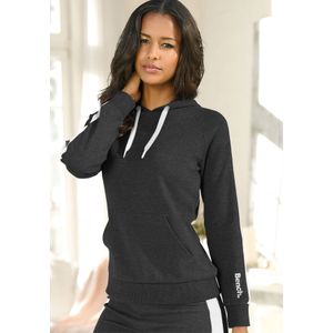 Bench - Loungewear Hoodie - Zwart - Katoen - Met Zijstrepen
