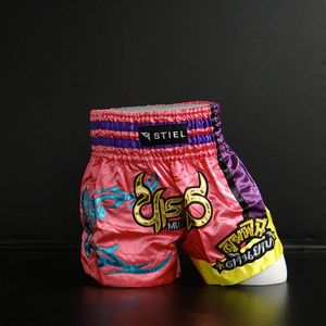 Stiel Muay Thai Short- Broekje - Roze / Paars / Goud