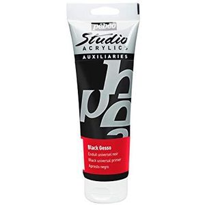 Pébéo Studio Acrylics 250 ml Gesso Gesso Gesso Primer - Acrylverf Universele primer voor de bereiding van al je oppervlakken - 250 ml