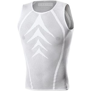 Biotex Summerlight Tanktop voor heren, ademend, voor fietsen en hardlopen, technisch sportondergoed, ideaal voor de zomer, wit, maat XS - M