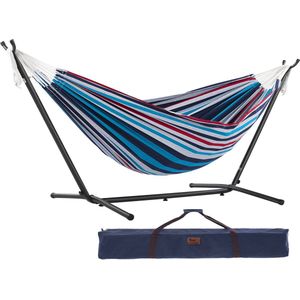 Vivere Dubbele Hangmat met Standaard - Denim