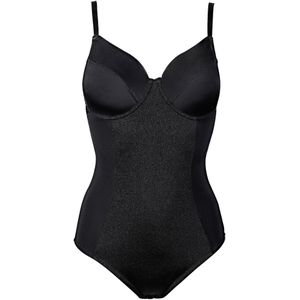 SHAPERIN Formbody voor dames met bh, buikweg, miederbody, tanga, V-hals, bodysuit, kant met verstelbare schouderbandjes, zwart-2, S SHAPERIN Formbody voor dames met bh, buikweg, miederbody, tanga, V-hals, bodysuit, kant met verstelbare schouderbandjes, zwart-2, S