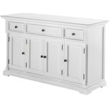 Provence dressoir 4 deuren, 1 grote 2 kleine laden wit.