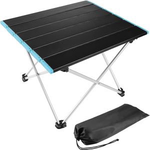 Aluminium opvouwbare tafel - draagbare klaptafel - aluminium reistafel - lichtgewicht aluminium campingtafel voor camping, tuin, balkon, picknick, buitengebruik, multifunctionele opvouwbare tafel