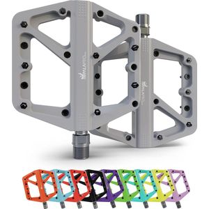 Fiets pedalen gemaakt van nylon antislip breed platform - pedalen fiets 9/16 inch lager waterdicht anti-stof - pedalen mountainbike - MTB pedalen - racefiets pedalen - BMX pedalen (grijs)