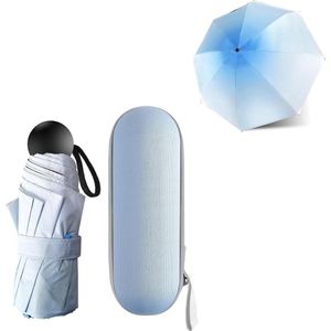 Opvouwbare reisparaplu, 8 ribs, mini-paraplu, kleine uv-paraplu, mini, anti-uv, compact, winddicht, sterke draagbare tas, paraplu met capsule case voor mannen en vrouwen