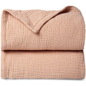 Moesseline-dekbed, kinderdekbed voor baby's en peuters, 119 x 119 cm (luchtblauw)