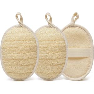 Sisal Natuurlijke Loofah Spons - peeling - Sisal Pad voor dames en heren - 3 stuks