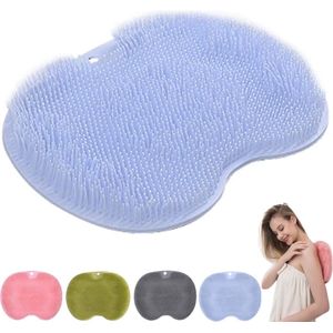 Siliconen massagepad, douche rugschrubber, rugschrobmassagemat met antislip zuignappen, siliconen douche rugschrobber, badmat voor peeling, badmatten (blauw)