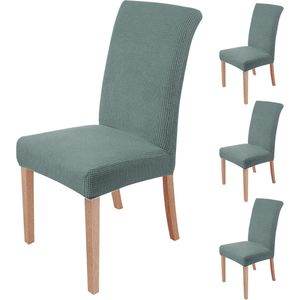 Stoelhoezen Set van 4 Stretch Stoelhoezen Moderne Stoelhoezen Elastisch Afneembare Wasbare Stretch Hoes voor Eetkamerstoelen Schommelstoelhoes Bruiloft Kantoor Banketten Feestdecoratie (Lichtgroen)