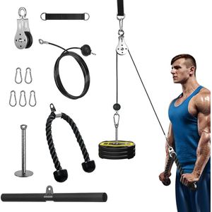 Kabeltrein fitness DIY kabellat fitness biceps tapijt trainingsapparaat kabel katrolsysteem lattrekmachine arm krachttraining home gym trainingsapparaat