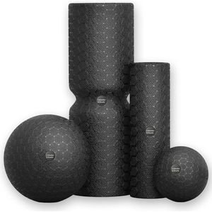 Set Fascia Roller en Fascia Bal, 2 stuks van elk, voor Fascia Training van spieren, bindweefsel en metabolisme met oefeningen op DVD.