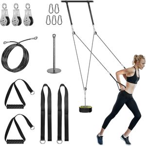 Kabeltrek-fitnesskabel Lat Pull Fitness Biceps-rugtrainingsapparaat Kabeltrekkatrolsysteem Lat Pull-machine Armkrachttraining Home Gym Workout-apparatuur