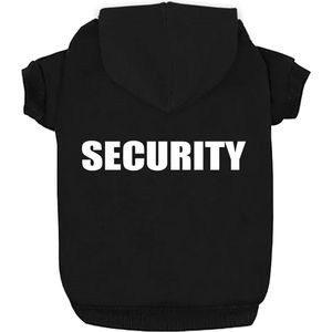 Honden Hoodie Security RDC Huisdierkleding Honden Shirt Warmer Trui Katoenen Jas Jas Kleine Hond Middelgrote Hond (Zwart, M)