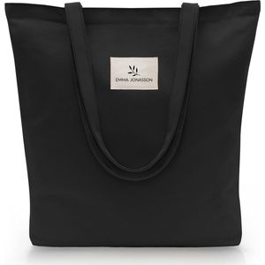 tas - stijlvolle boodschappentas met ritssluiting en binnenzak - stoffen tas met lang hengsel - perfecte tas als draagtas, schoudertas, grote damesshopper