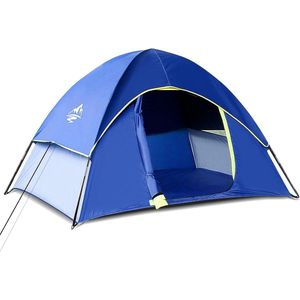 Lichtgewicht kampeertent voor S (1-2)/L (2-3) personen, familie koepeltenten winddicht met draagtas, gemakkelijk te monteren buitentent, pop-up tent voor kamperen, tuin, wandeltocht.