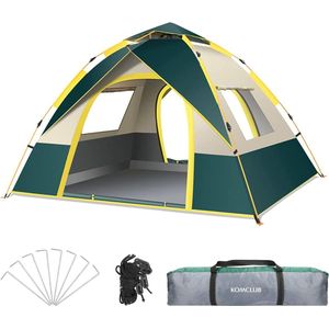 Campingtent Automatisch, Lichtgewicht tent voor 2-3 personen, Winddicht, UV-bescherming, Perfect voor strand, buiten, reizen, wandelen, kamperen, jagen, vissen, enz.