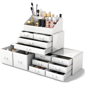 Make-up Organizer/Cosmetische Opbergdoos/Make-up Opbergdoos in 4 Lagen, Geschikt voor Slaapkamer en Badkamer.