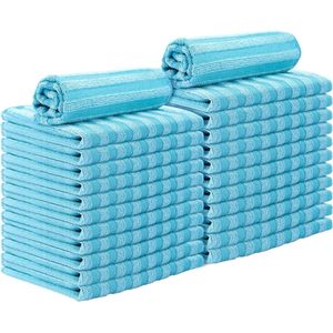 Roestvrijstalen microvezeldoeken - 24 stuks (12"" x 12"") Premium microvezel roestvrijstaalreiniger voor huishoudelijke apparaten, ideaal voor ovens, fornuizen en koelkasten, wasbaar en herbruikbaar.