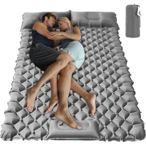 Luchtmatras voor buiten 2 persoons kamperen Zelfopblazende slaapmat Ultralicht Opvouwbaar Waterdicht Opblaasbaar kampeerkussen met voetpomp Inflatable Sleeping Mat Outdoor