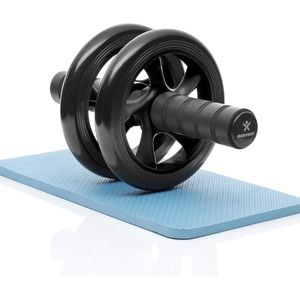 Roller Classic, buiktrainer voor het versterken van de kernspieren, fitnessapparaat voor thuis, buikspiertrainer inclusief kniebeschermer, 28 x 16 cm (L x Ø)