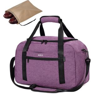 Handbagage 40 x 20 x 25 cm voor Ryanair Reistas voor vliegtuig onder stoel Handbagage koffer PET gerecycleerd Milieuvriendelijke reistas Weekendtas voor heren en dames, roze