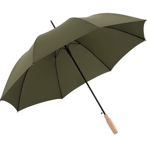 Nature Stick paraplu, duurzame paraplu van PET-flessen en hout, stabiele automatische paraplu met een diameter van 106 cm, robuust en veilig bij wind en regen