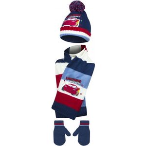 Cars Disney Muts (50cm) - Sjaal en handschoenen set 3-5 jaar - Blauw - Winterset - Kinderen