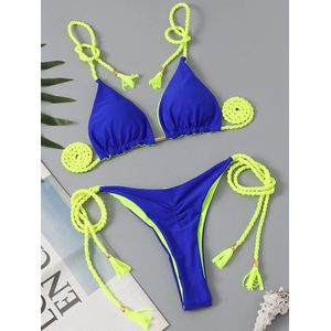 Bikini-Blauw-Sexy-Geel-Opwindend-Touwtjes-Goedkoop-Erotisch-Kwaliteit