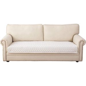 Bankovertrek, 3-zits, antislip bankovertrek voor L-vorm, bankbeschermer, chaise longue, hoekbank, 2-zits, hoezen, woonkamer, stoel, honden, huisdieren, wit, 90 x 160 cm (slechts 1 stuk)