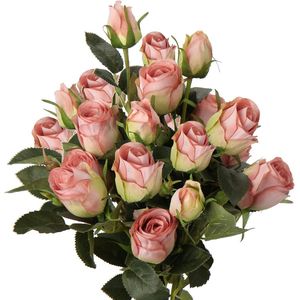 Pack of 3 Artificial Flowers Artificial Roses Plants Artificial Roses Rose Bouquet Single Stem with 5 Flowers Roses Wedding Decoration Artificial Flowers Like Real Length 60 cm
