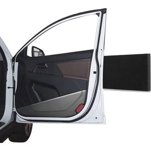 Premium garagewandbescherming, deurrandbescherming, extra dikke autodeurrandbescherming, zelfklevend, waterafstotend, 4-delige set voor auto en garagewand, zwart