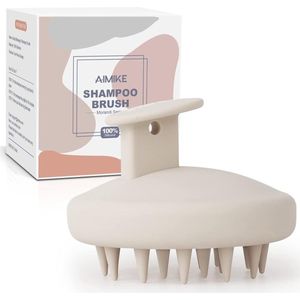 Massageborstel van siliconen voor de hoofdhuid, milieuvriendelijke hoofdmassageborstel voor peeling en stimuleert de haargroei, hoofdmassageshampoo